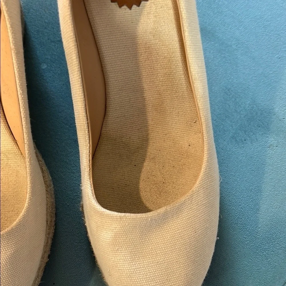 J. Crew Cream Wedge Espadrilles with Classic Design Size 9